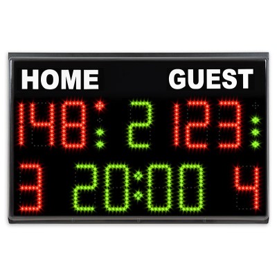 MARCADOR ELECTRONICO. Dimensiones: 91x60x9,5cm. Altura digito 15cm. Visibilidad 50m. Via cable