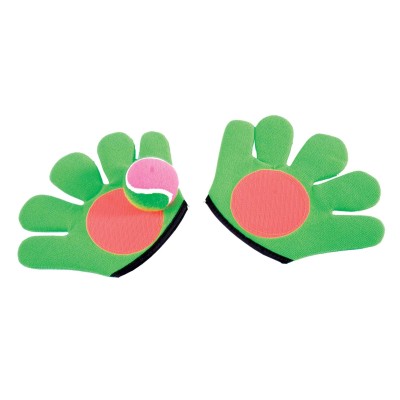 MANOPLA CON VELCRO. Set de 2 manoplas y una pelota