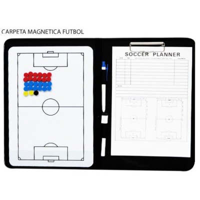 CARPETA TACTICA MAGNETICA  PARA FUTBOL. Tipo vileda. Incluye portafolios, boligrafo, rotulador y fichas magneticas