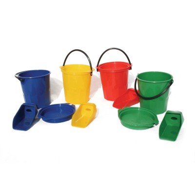 POZAL CON CEDAZO Y PALA. Pozal en material muy flexible