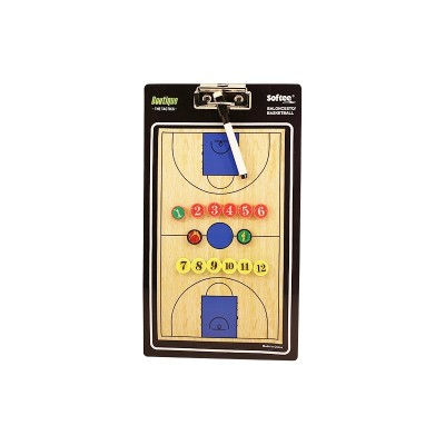 CARPETA TACTICA BALONCESTO. Fabricada en PVC. Incluye fichas imantadas y rotulador. Tamaño 35x20cm