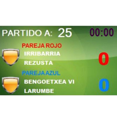 PANTALLA LED FRONTÓN INDOOR. Dimensiones totales 2x1 m. Peso 53 Kg