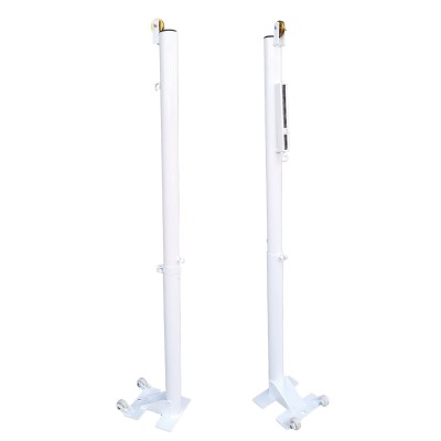 Juego de postes de voley de acero atornillable con tensor lineal