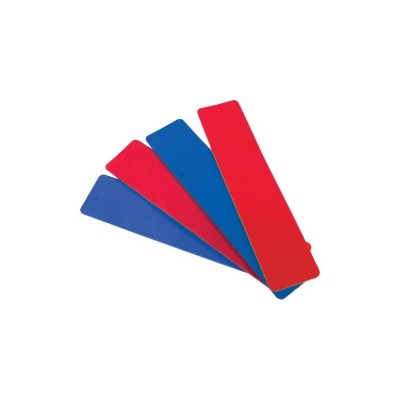 TIRAS RECTAS DE CAUCHO. 6 azules y 6 rojas. Longitud 500 mm