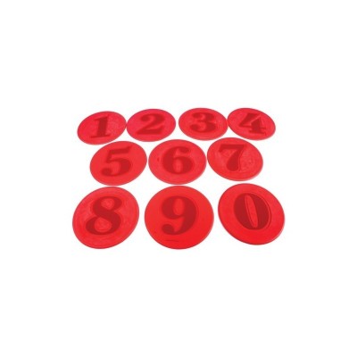 NÚMEROS DE CAUCHO del 0 al 9. Set de 10. 220 Ø