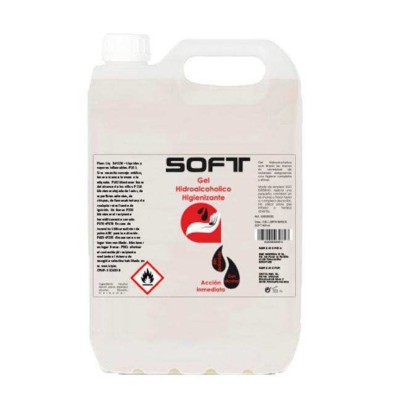 Gel Hidroalcoholico higienizante de manos 70 % alcohol . Garrafa 5 litros