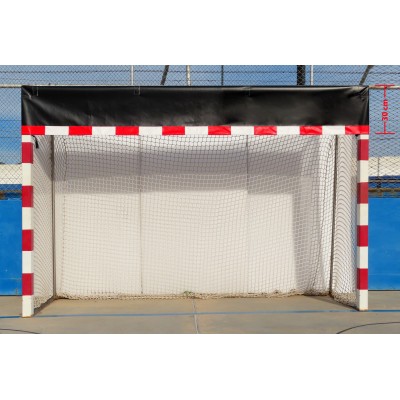 UNIDAD LARGUERO REDUCTOR de lona plastificada serigrafiada a franjas rojas y