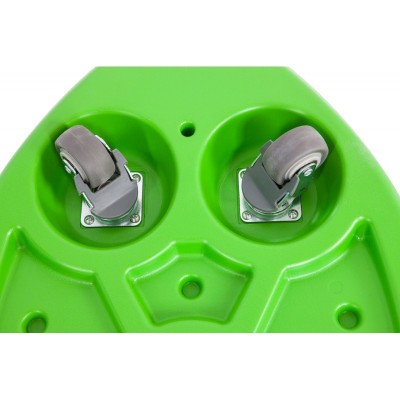 PLATAFORMA RODANTE con superficie acolchada y ruedas de seguridad.