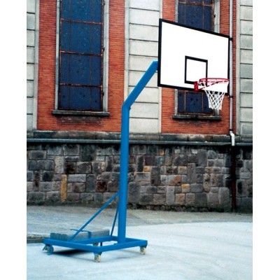 JUEGO CANASTAS BALONCESTO. mod. INDE, 1 COLUMNA tubo de 140x4 ó 120x120x4mm., trasladables. Tableros resinas