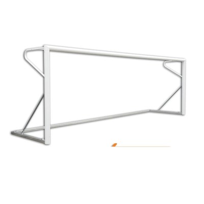 JUEGO DE DOS PORTERÍAS FÚTBOL-7 ALUMINIO, con arquillos en la parte superior y base de aluminio trasladable