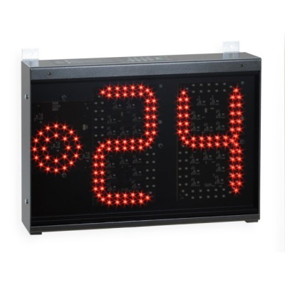 DOS MODULOS CONTROL de la regla de 24" de baloncesto FAVERO. Dimensiones: 41x29x8 cm. Dígitos de 30cm. Via cable. SIN CRONO