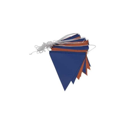 JUEGO DE DOS GALLARDETES de lona de PVC. Largo 12,55 m.+ cuerda