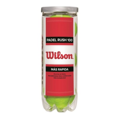 PELOTA PADEL WILSON RUSH. Bote presurizado de 3 und.