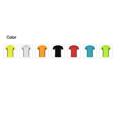 CAMISETA TÉCNICA poliéster 100% con rejilla en laterales. Tallas: HOMBRE, MUJER E INFANTIL