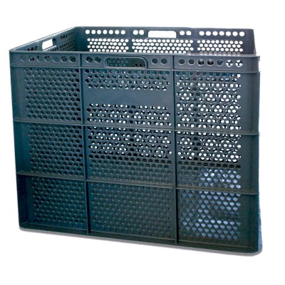 BANASTA PORTAMATERIAL. Polietileno. Pared y fondo enrejado. Medidas:47,4x52,3x62cm