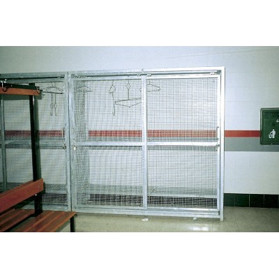 ARMARIO GUARDARROPA para vestuario. Malla metálica galvanizada