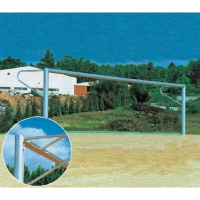 JUEGO PORTERÍAS FÚTBOL-7 ALUMINIO, fijas, con anclajes