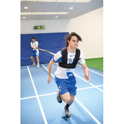 Chaleco acolchado con goma y enganche a punto fijo