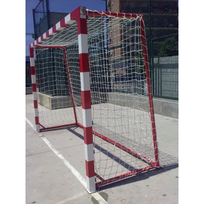 JUEGO PORTERÍAS BALONMANO/FUTBOL SALA METÁLICAS, reglamentarias, EMPOTRABLES