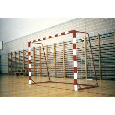 JUEGO PORTERÍAS BALONMANO/FUTBOL SALA MADERA, mod. POLIDEPORTIVO, reglamentarias, TRASLADABLES, ATORNILLABLES