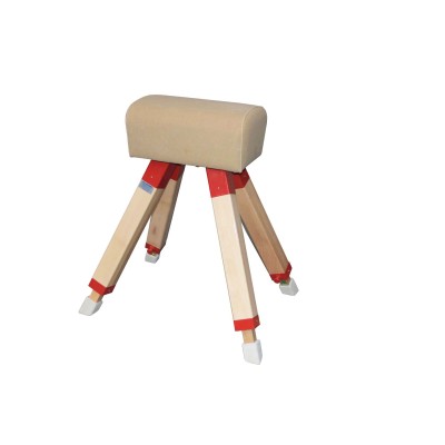 POTRO Junior, tapizado en cuero. Largo 50 cm. Regulación cada 5 cm. Altura de 90a 130 cm.