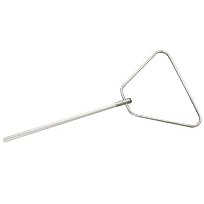 PERCHA monitor salvavidas, con cabezal de acero inoxidable y mango de aluminio. Largo 2 m.