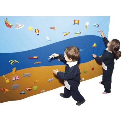 Tapiz Mar,Tierra,Aire.Pequeño 120x90cm.