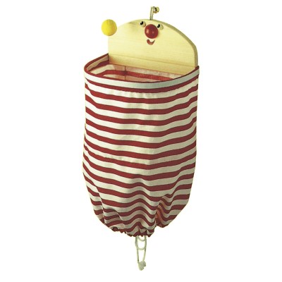 CESTA BASKET DE MADERA Y TELA, con pelota.