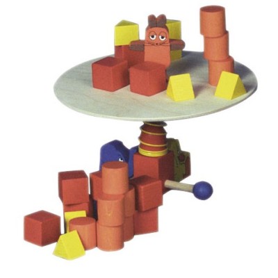 RATÓN EQUILIBRISTA de madera 30x30x3 cm.