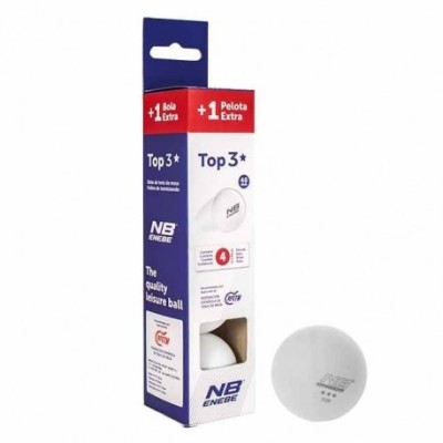 PELOTA TENIS MESA NB TOP 3*. Ø40mm. Caja de 4 und.