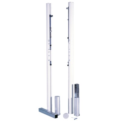 JUEGO POSTES VOLEIBOL ALUMINIO Seccion circular Ø120 mm.nervado