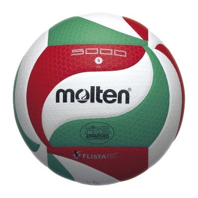 BALÓN VOLEIBOL MOLTEN V5M5000, oficial de la RFEVB, cuero acabado Flistatec
