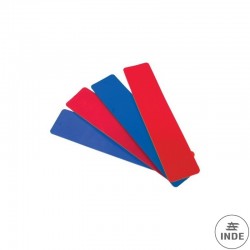 TIRAS RECTAS DE CAUCHO. 6 azules y 6 rojas. Longitud 500 mm