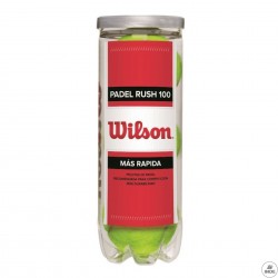 PELOTA PADEL WILSON RUSH. Bote presurizado de 3 und.