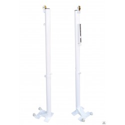 Juego de postes de voley de acero atornillable con tensor lineal