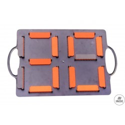 MARCADOR MANUAL CAMBIO DE JUGADOR. Dos caras amarillo/naranja. Del 1 al 99. Dimensiones: 34x40x2cm