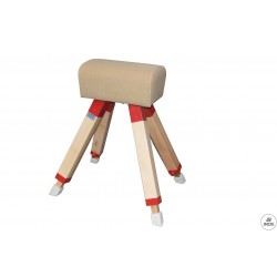 POTRO Junior, tapizado en cuero. Largo 50 cm. Regulación cada 5 cm. Altura de 90a 130 cm.