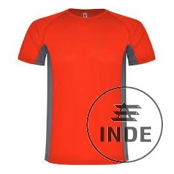 CAMISETA TÉCNICA poliéster 100% con rejilla en laterales. Tallas: HOMBRE, MUJER E INFANTIL